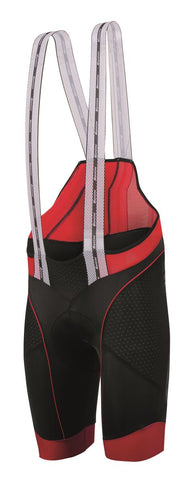 Santini BCool Bib Short – Black with red leg band