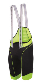 Santini BCool Bib Short – Black with yellow leg band