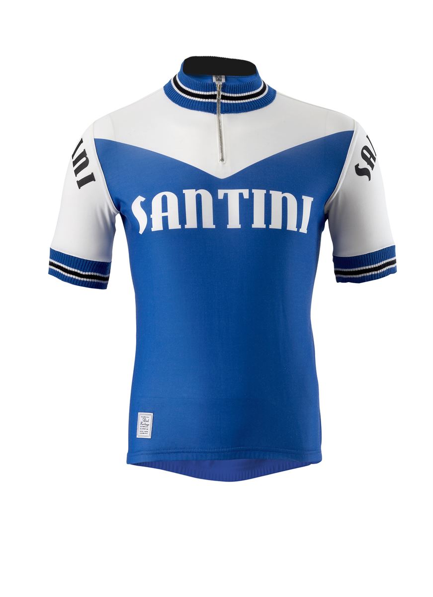 Santini Wool Heritage Short Sleeve Jersey – Turquoise