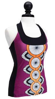 Moxie Oveta T-Back Jersey – Violet/Orange/Blk