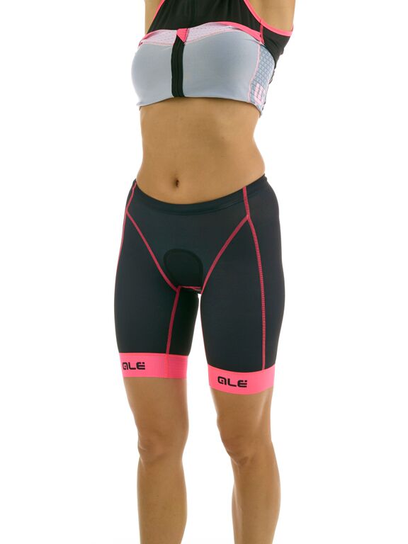 Ale Triathlon Elba Women's Short – Blk/Pink Fluo