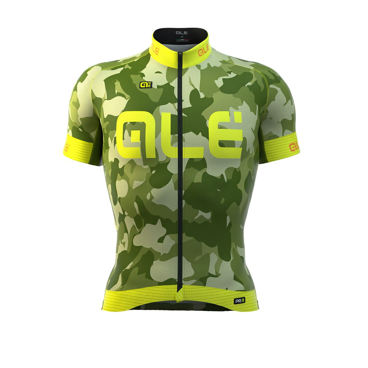Alé PRR Camo Short Sleeve Jersey – Green/Ylw Fluo