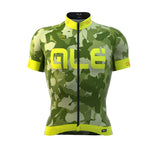 Alé PRR Camo Short Sleeve Jersey – Green/Ylw Fluo