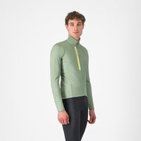 Castelli Entrata Thermal Jersey – green pepper/electric lime