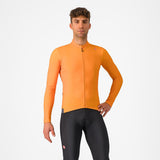 Castelli Espresso Thermal Jersey – vivid orange/dark gray