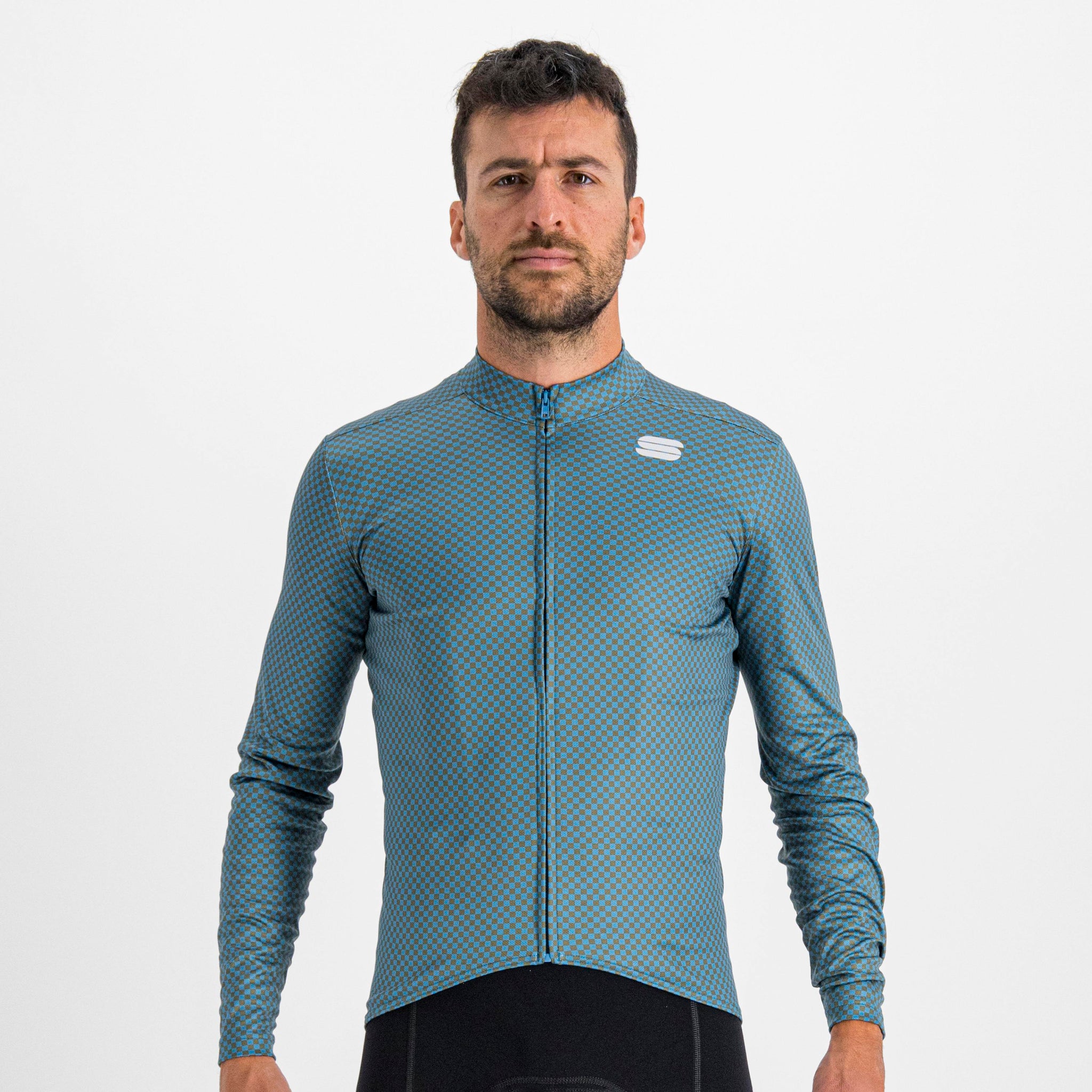 Sportful Checkmate Thermal Jersey – berry blue beetle cedar