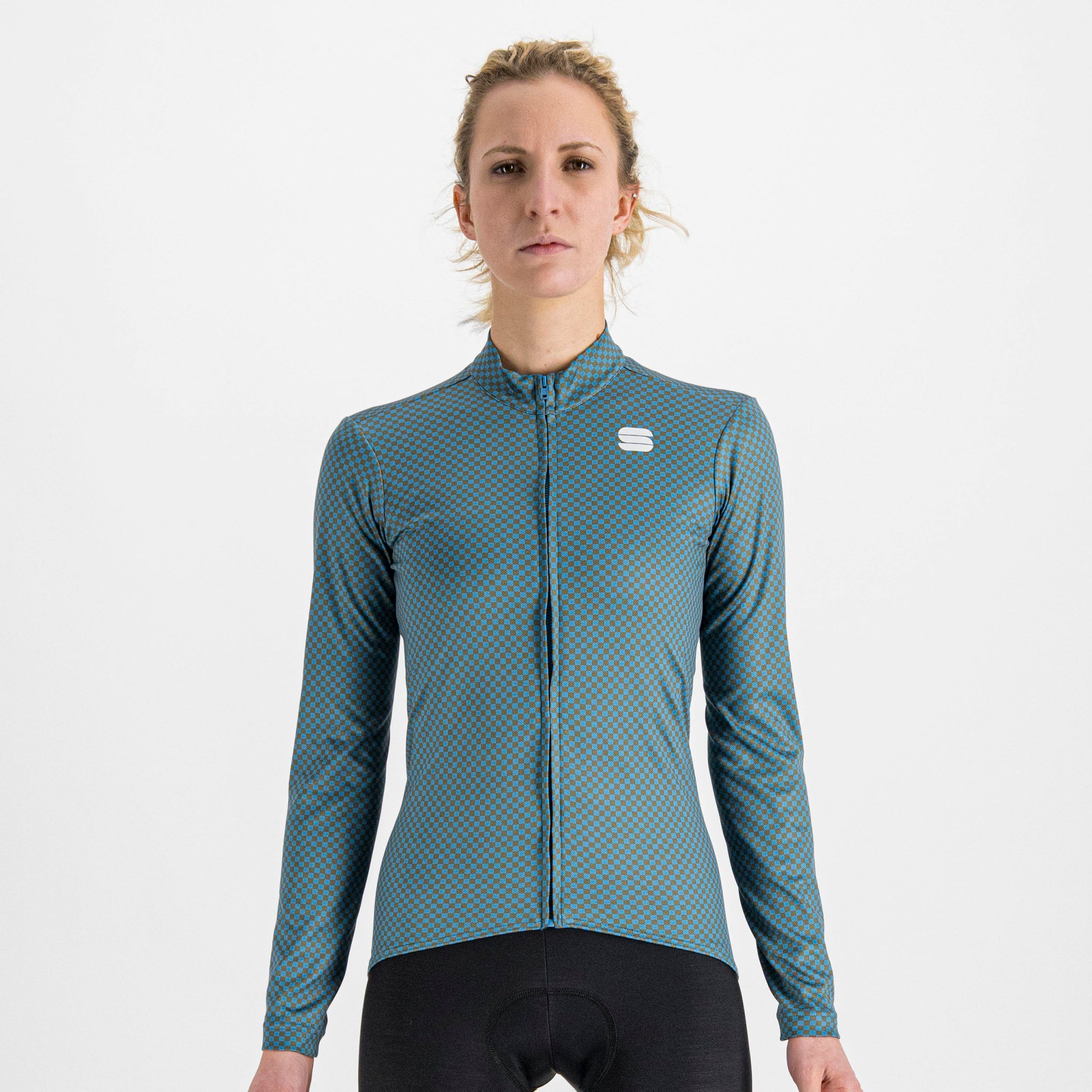 Sportful Checkmate W Thermal Jersey – berry blue beetle pompelmo