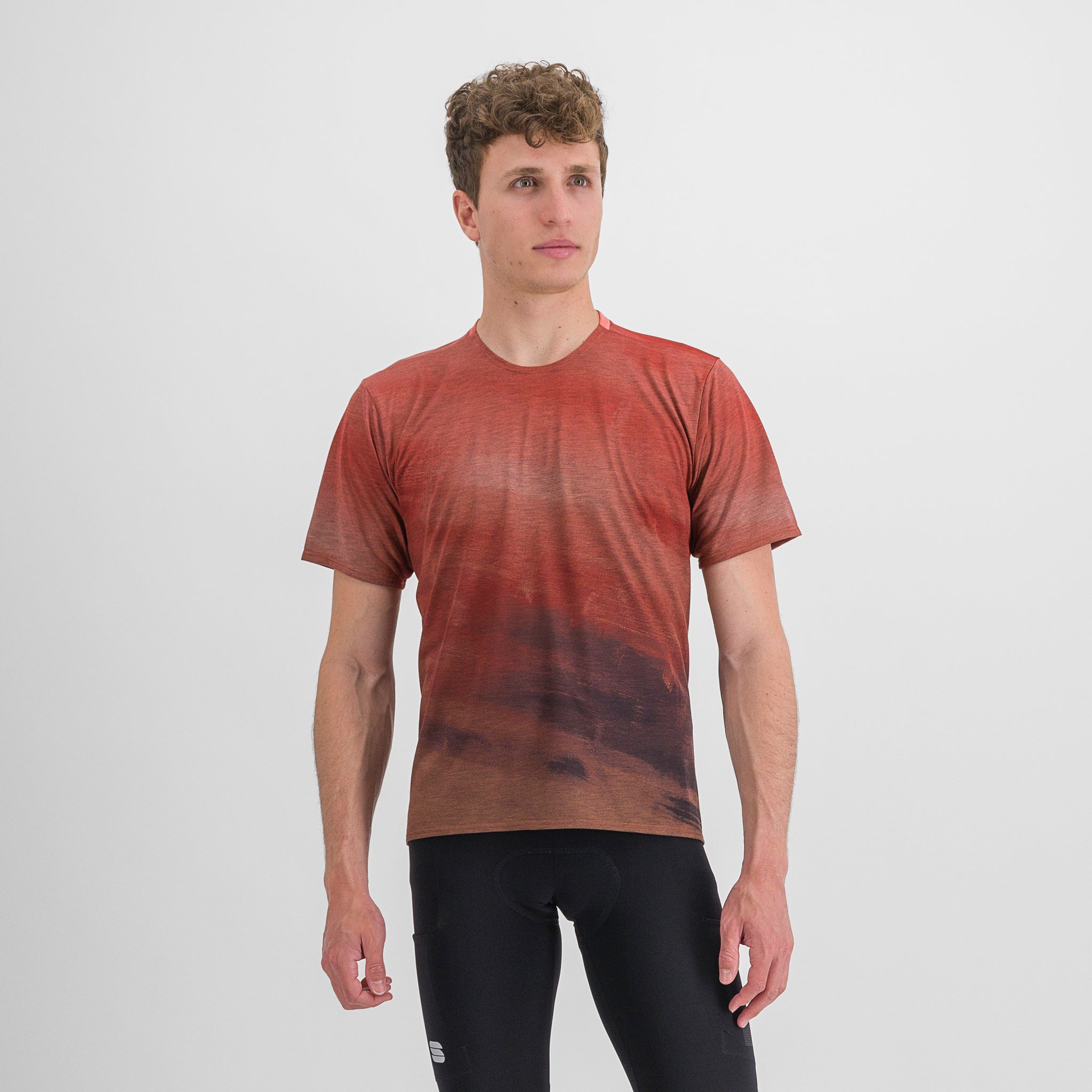 Sportful Flow Giara Tee – cayenna red/mud