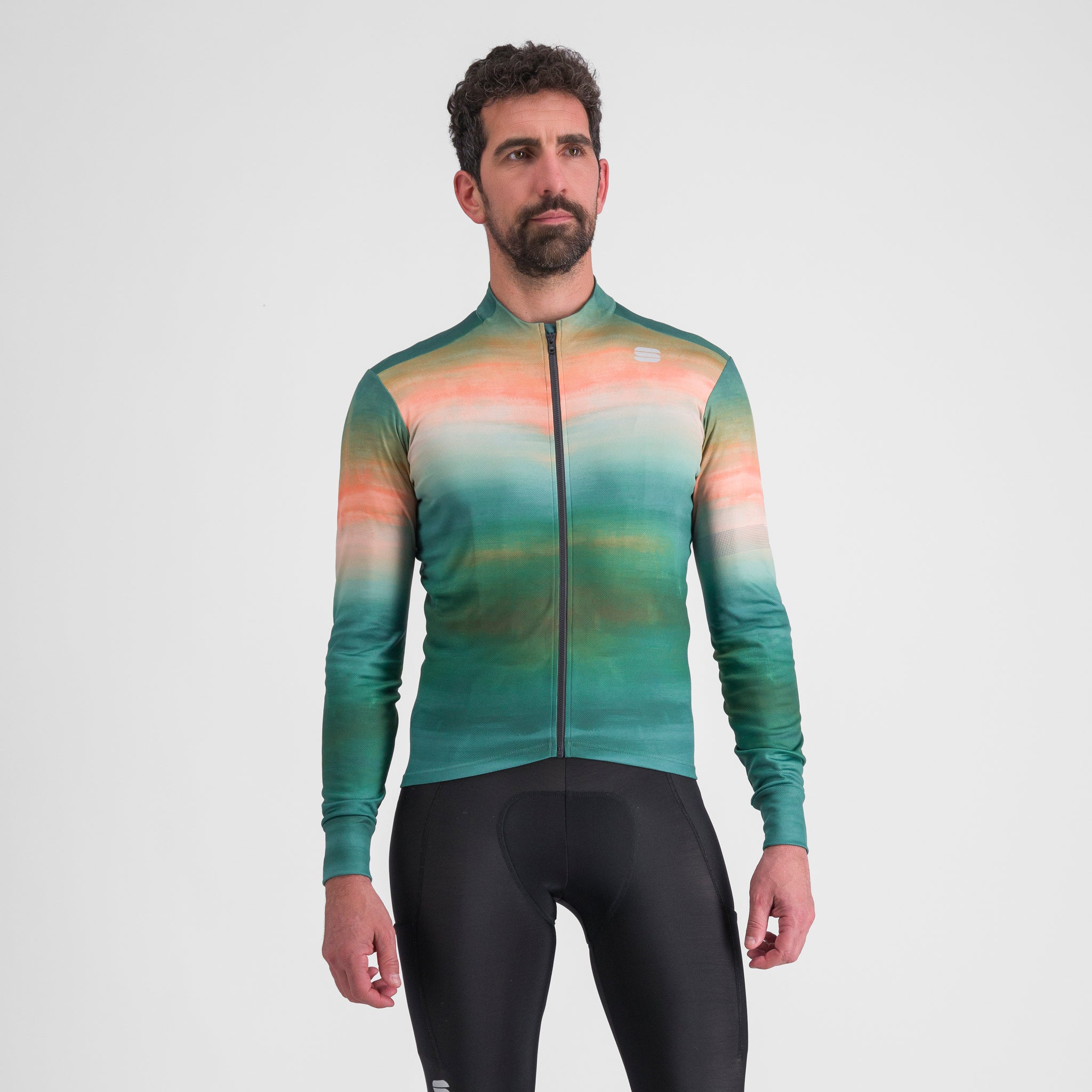 Sportful Flow Supergiara Thermal Jersey – shrub green corallo