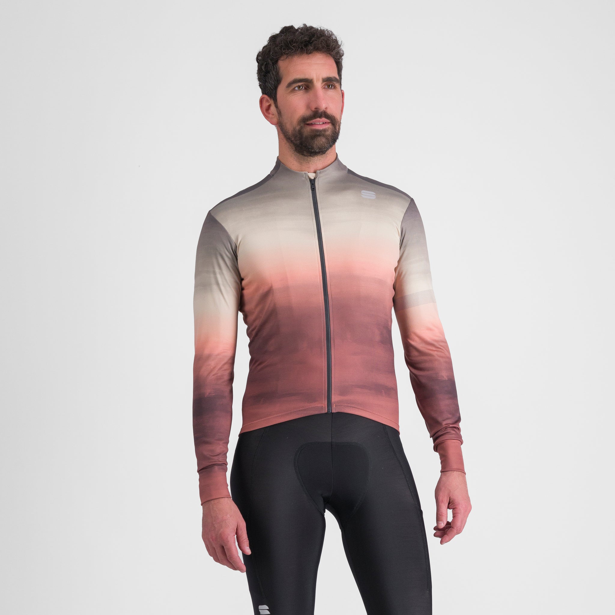 Sportful Flow Supergiara Thermal Jersey – dusty red olive green