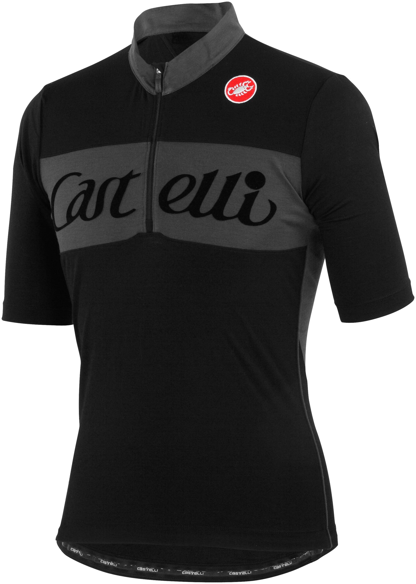 Castelli Gino Wool Short Sleeve Jersey – Black