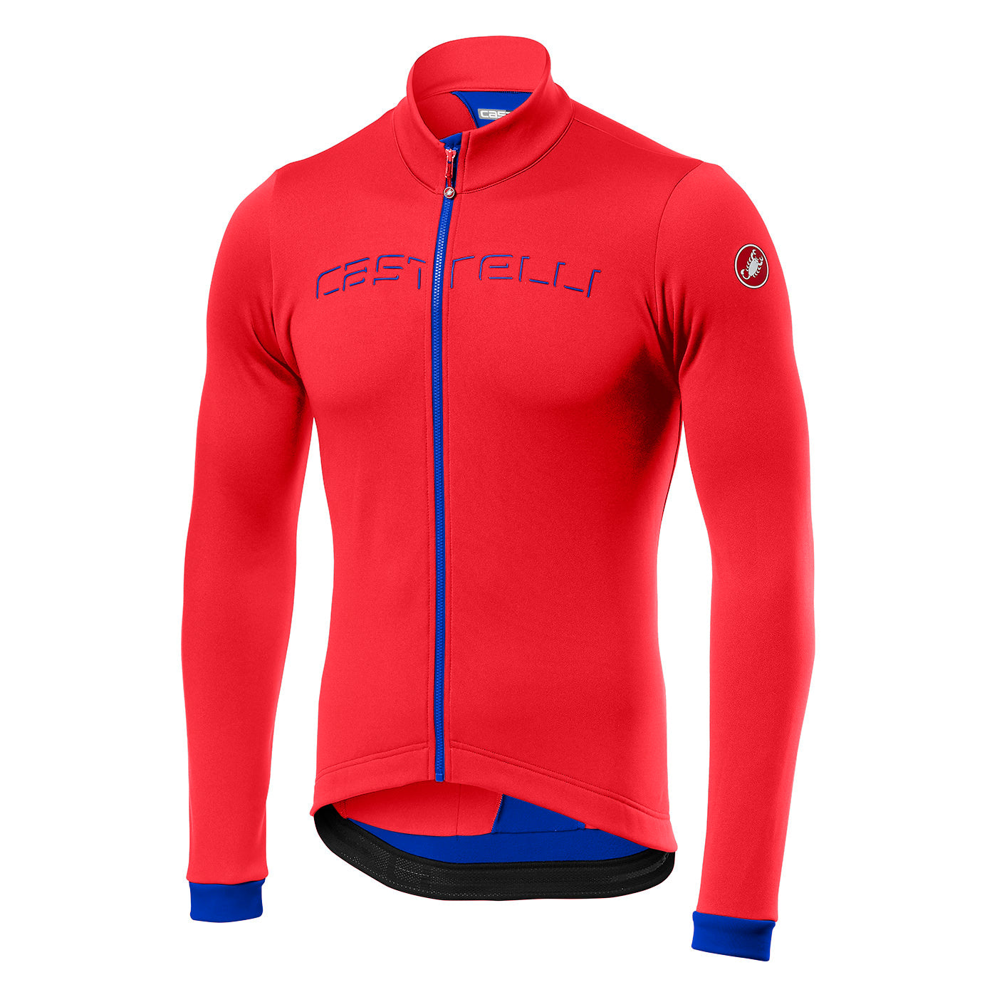 Castelli Fondo Jersey FZ – fiery red rescue blue