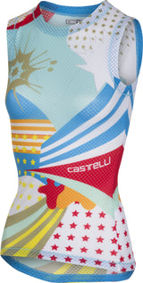Castelli Pro Mesh W Sleeveless  Color – glacier lake/white