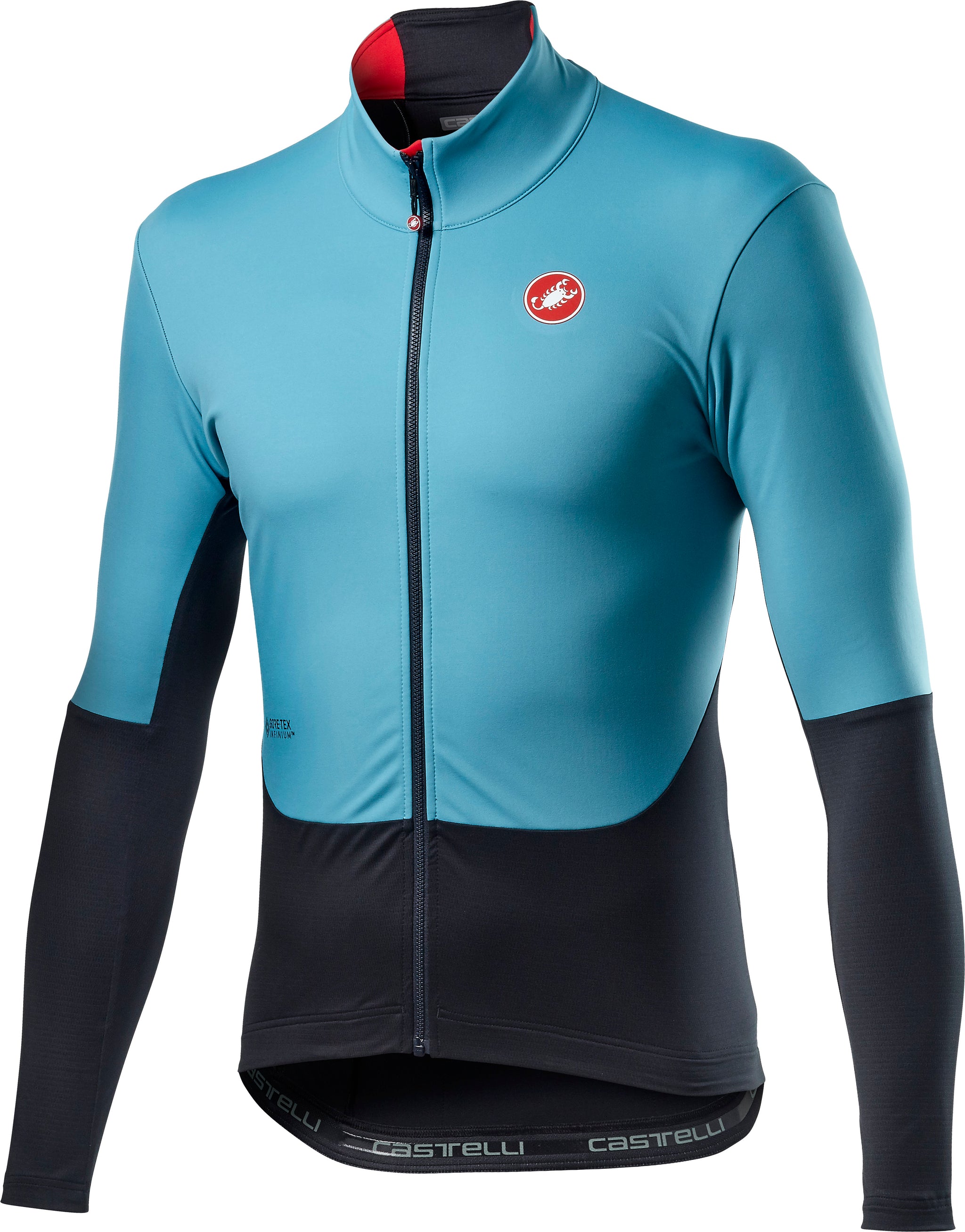 Castelli Nano Mid Wind Jersey – celeste dark gray