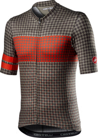 Castelli Maison Jersey – bark green/fiery red