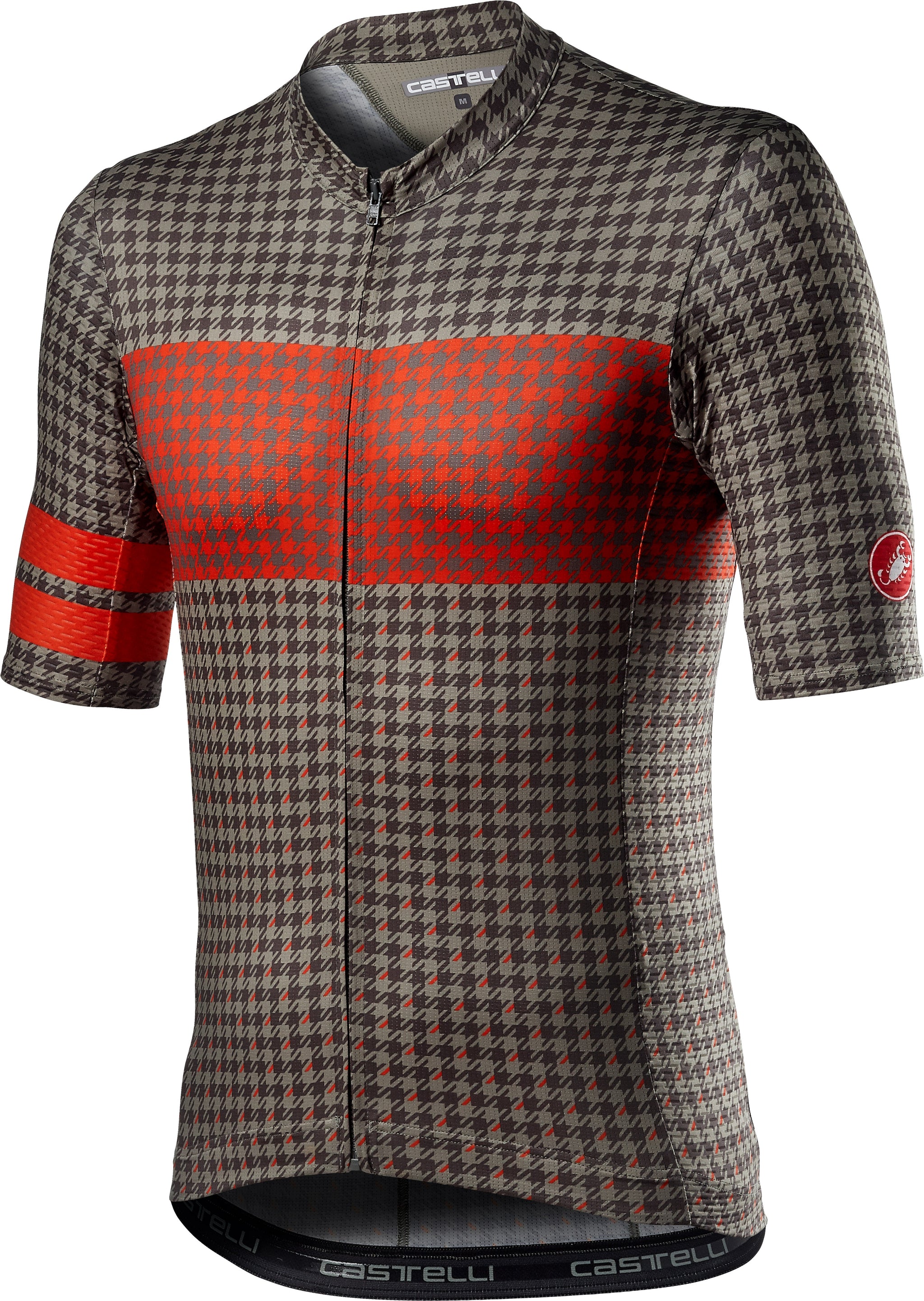 Castelli Maison Jersey – bark green/fiery red