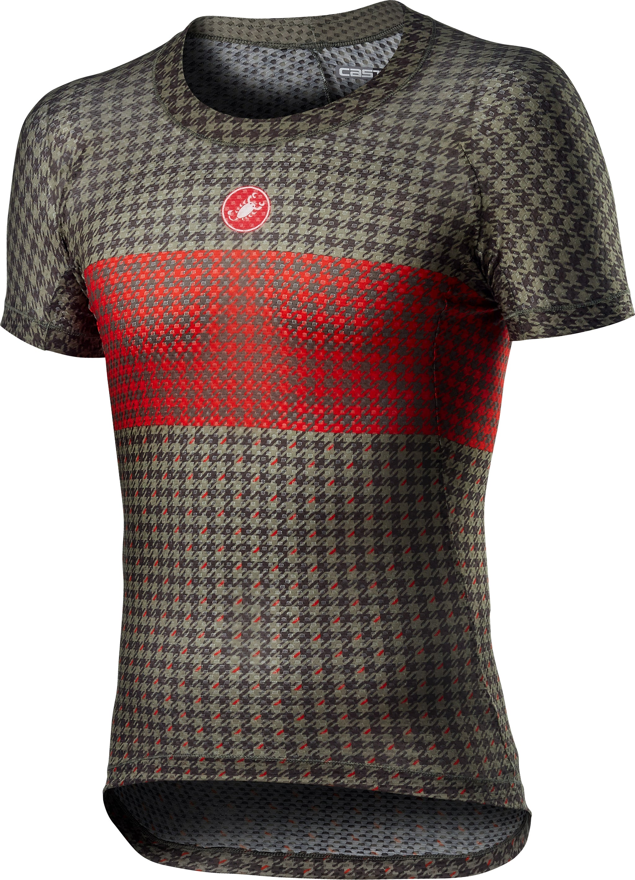 Castelli Pro Mesh M Short Sleeve – bark green/fiery red