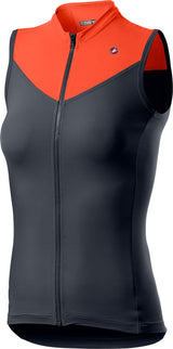 Castelli Solaris Sleeveless Jersey – dark steel blue/brillant pink