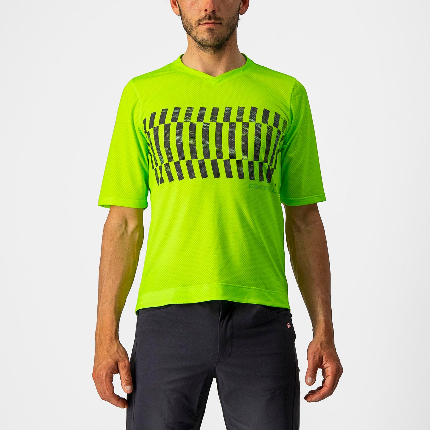 Castelli Trail Tech Tee – electric lime/dark lime