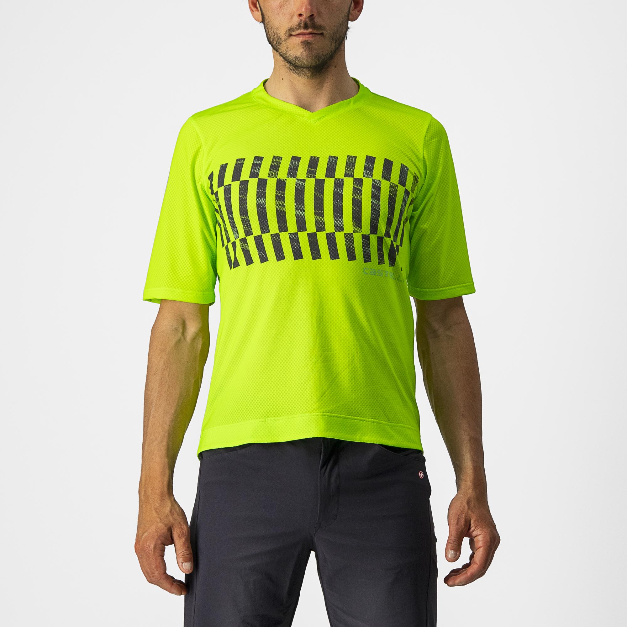 Castelli Trail Tech Tee – electric lime/dark lime