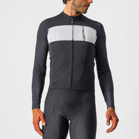 Castelli Prologo 7 LS Jersey – light black/silver gray ivory