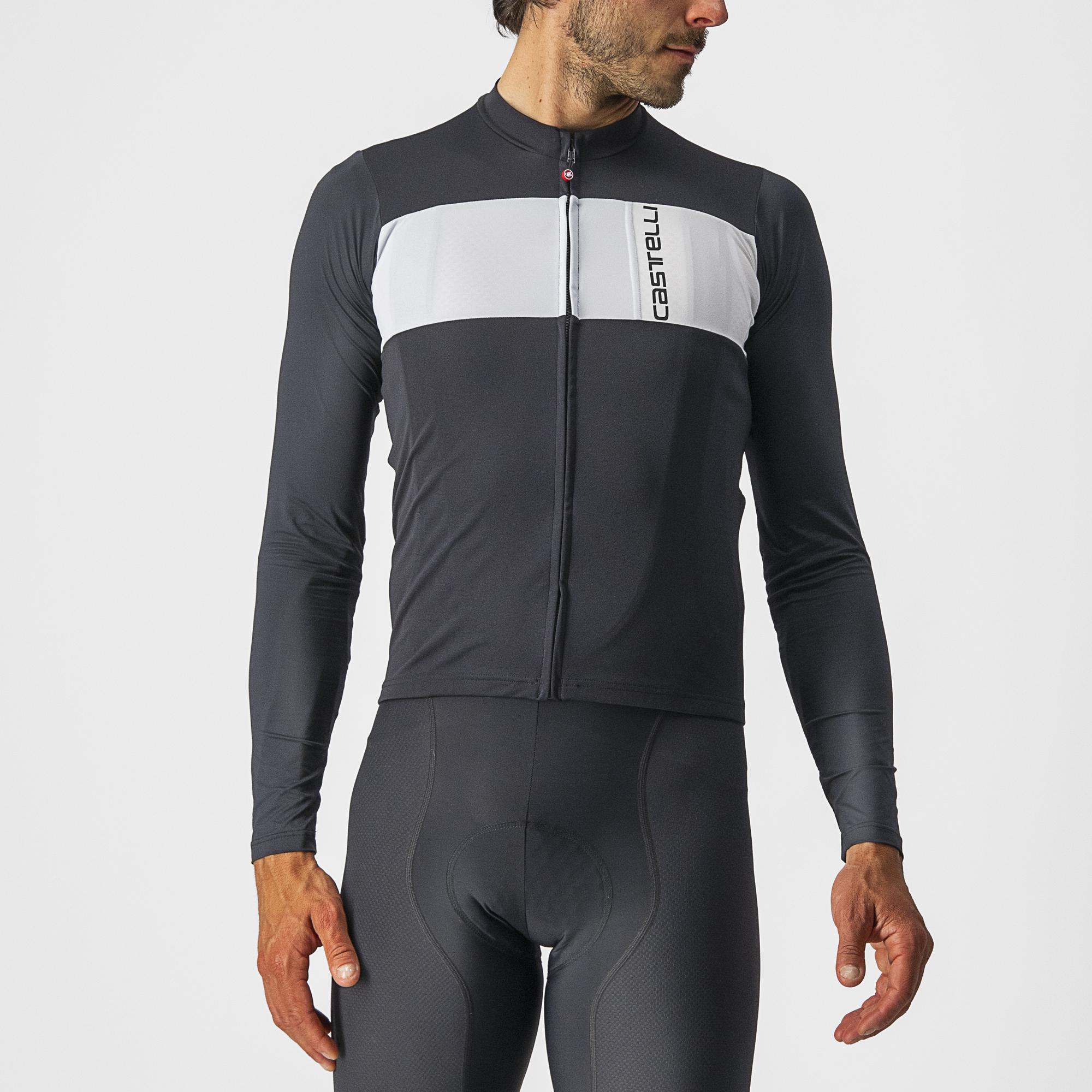 Castelli Prologo 7 LS Jersey – light black/silver gray ivory