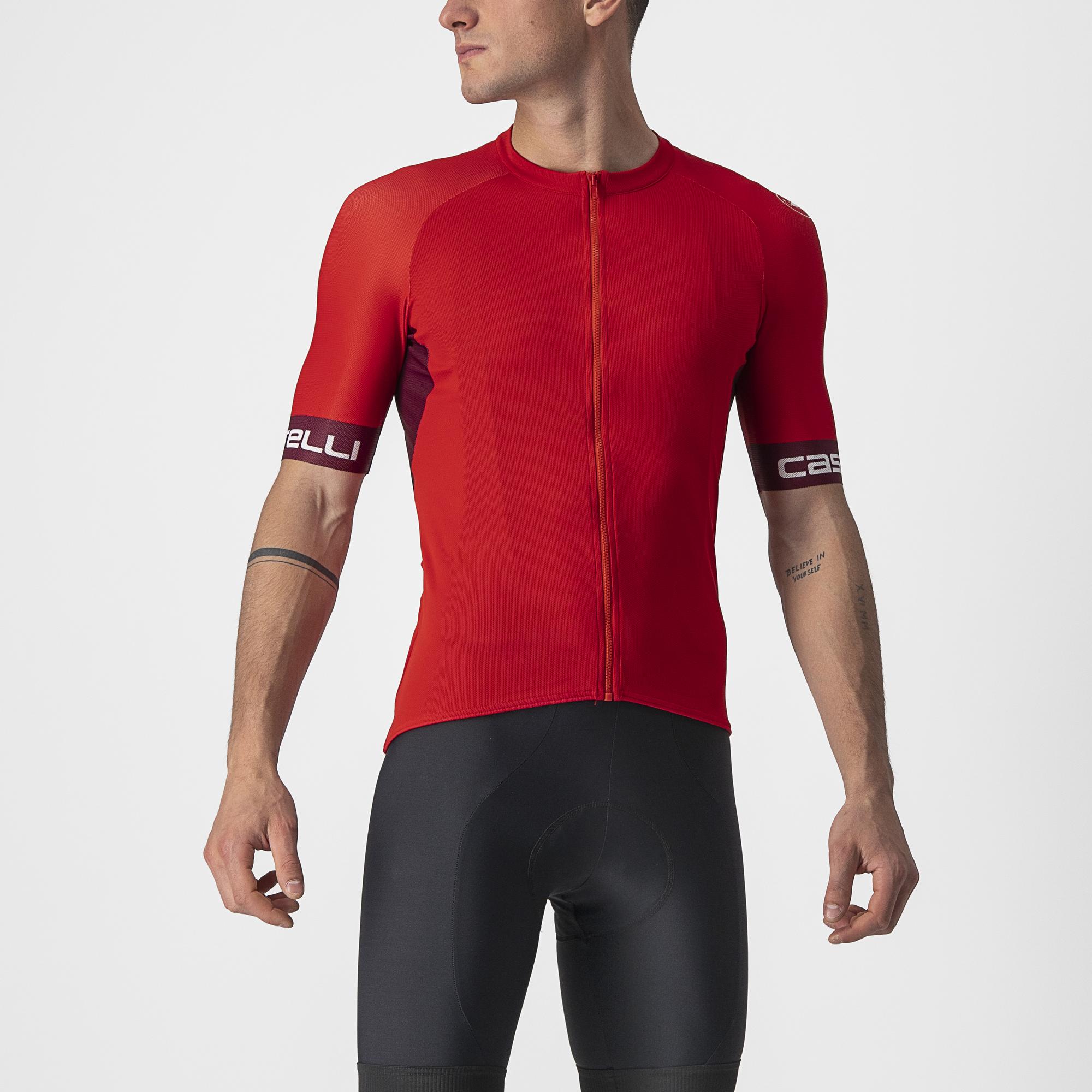 Castelli Entrata VI Jersey – red/bordeaux ivory