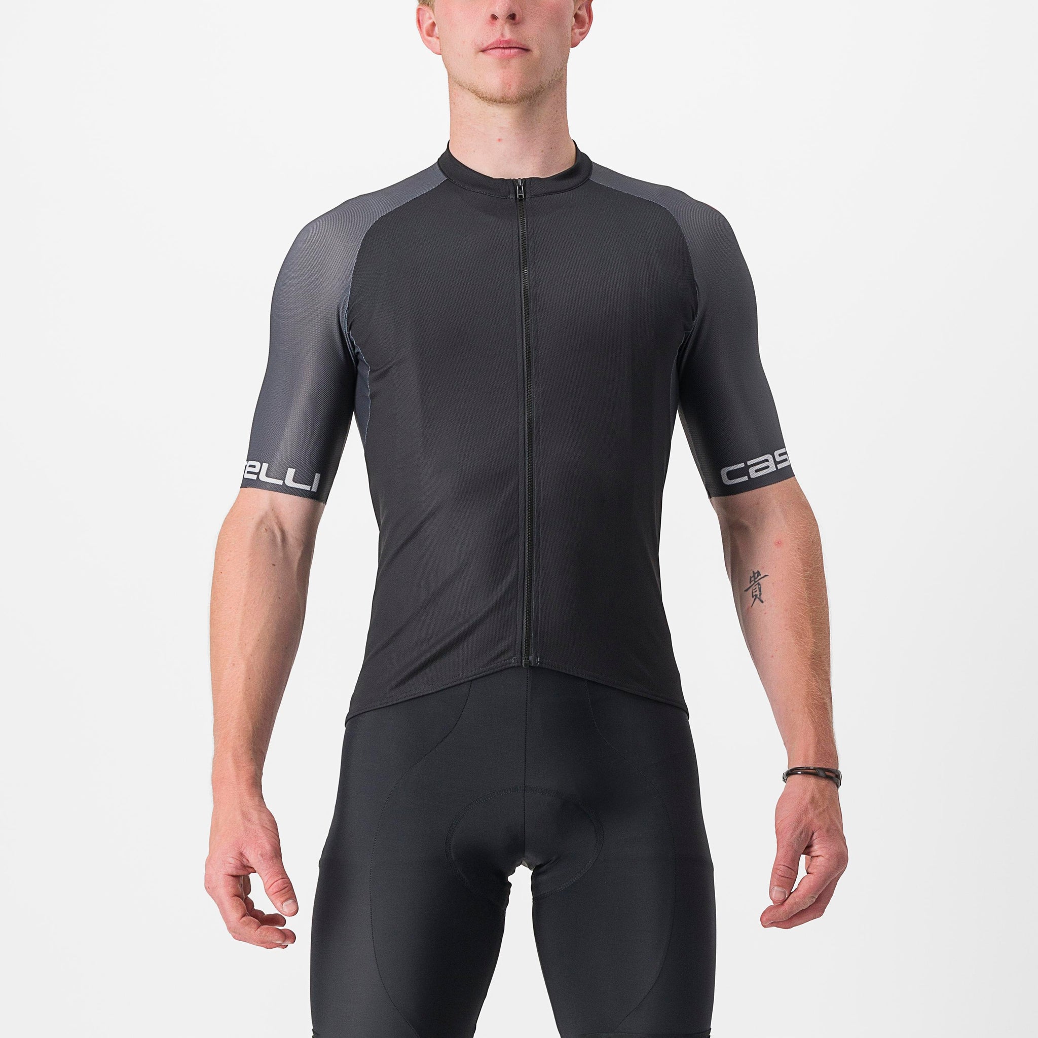 Castelli Entrata VI Jersey – Light black/Dark gray-silver gray