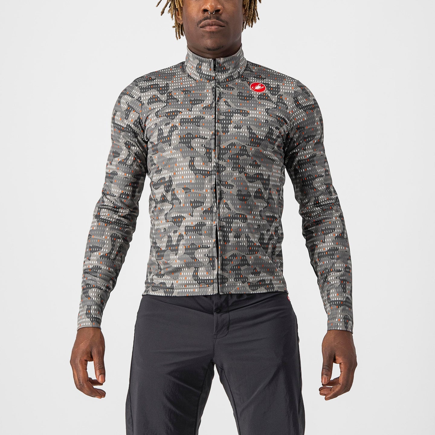 Castelli Unlimited Thermal Jersey – nickel gray/orange