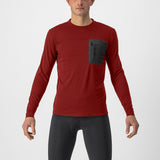 Castelli Merino Long Sleeve – red ochre/dark gray