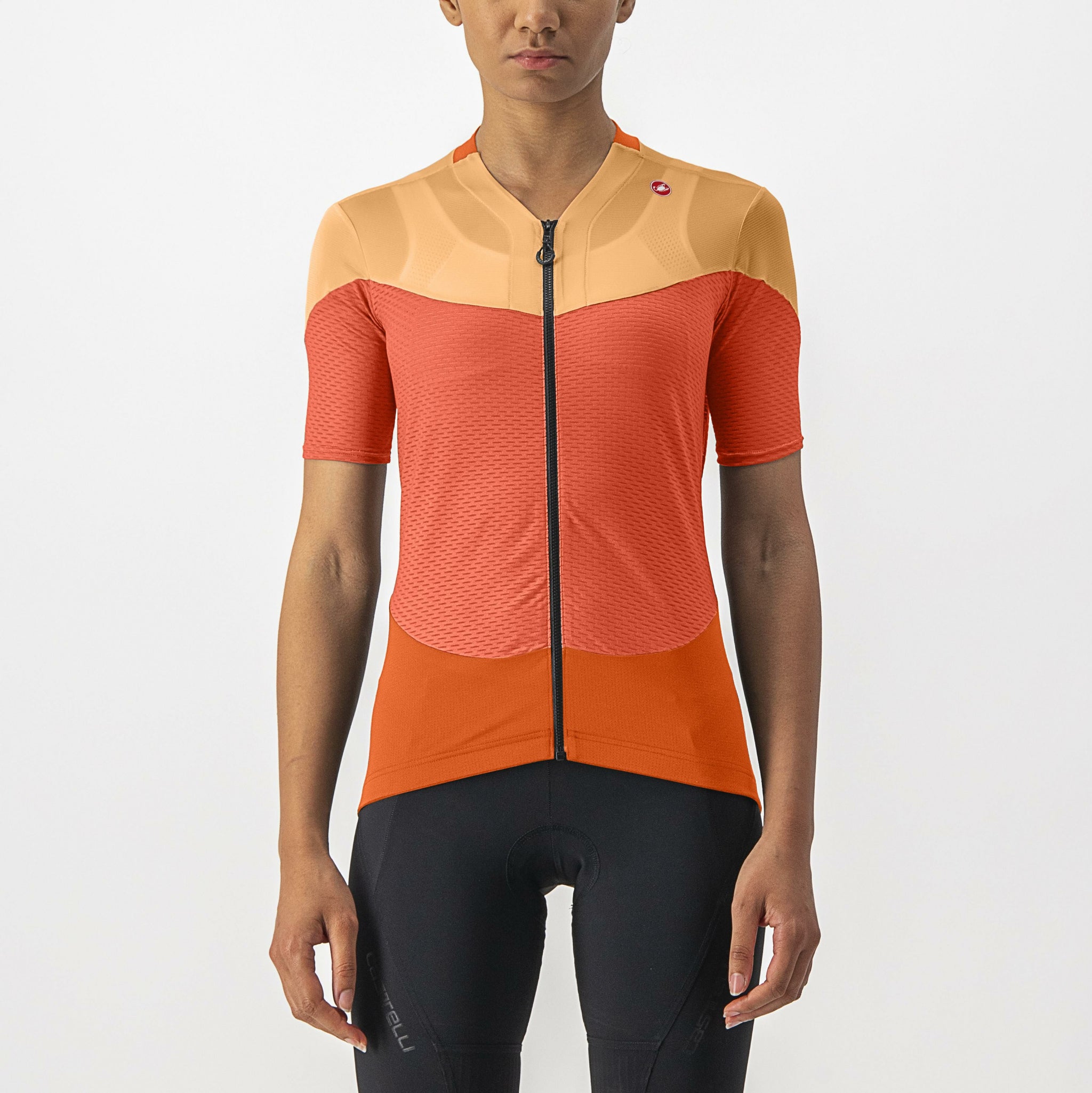 Castelli Gradient Color Block Jersey – scarlet lava/soft orange