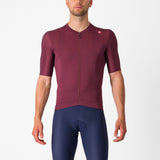 Castelli Espresso Jersey – Deep bordeaux/Silver moon