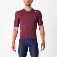Castelli Espresso Jersey – Deep bordeaux/Silver moon