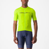 Castelli Prologo Lite Jersey – Electric lime/Deep green