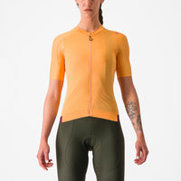 Castelli Espresso W Jersey – Soft orange/Deep bordeaux