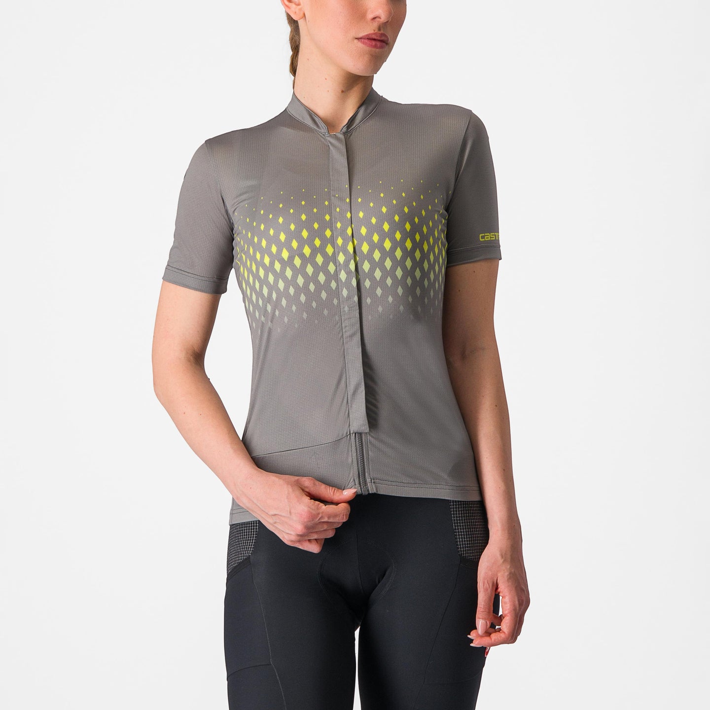 Castelli Unlimited Sentiero 3 Jersey – Gunmetal gray/Sulphur
