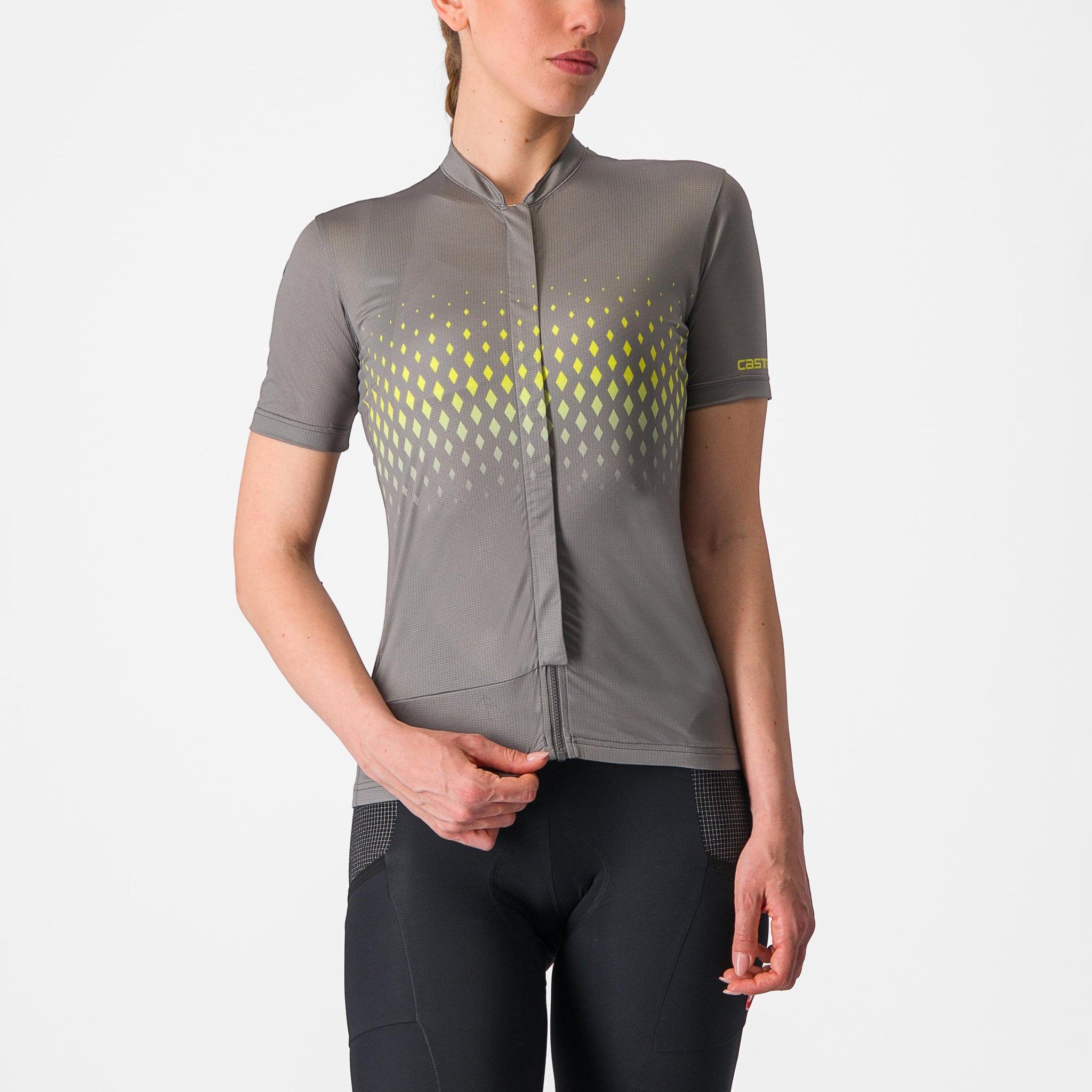 Castelli Unlimited Sentiero 3 Jersey – Gunmetal gray/Sulphur