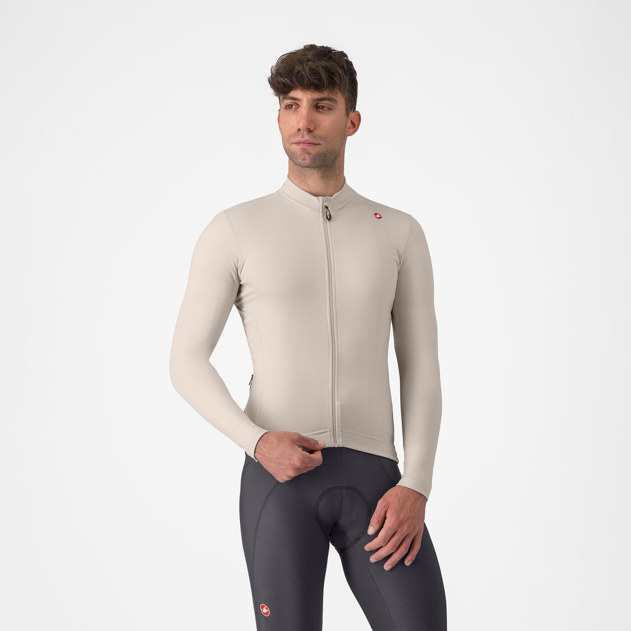 Castelli Espresso Thermal Jersey – clay/dark gray