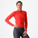 Castelli Espresso Thermal W Jersey – Hibiscus/Dark gray