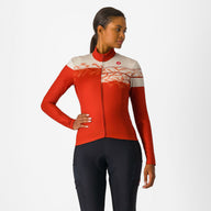 Castelli Unlimited W Thermal 2 Jersey – red ochre/silver moon
