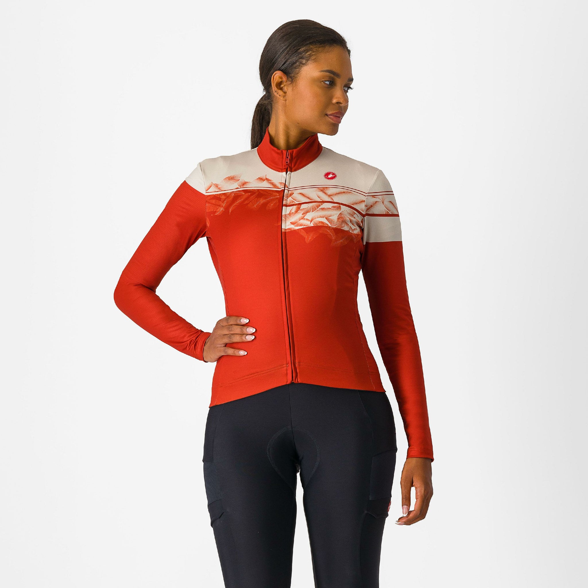Castelli Unlimited W Thermal 2 Jersey – red ochre/silver moon