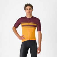 Castelli Simbolo Jersey – vivid orange/deep bordeaux
