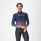 Castelli Apice Thermal Jersey – belgian blue/vivid orange/winter sky