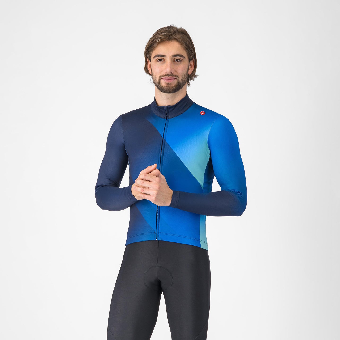 Castelli Amplify Thermal Jersey – belgian blue/azzurro italia/pool blue