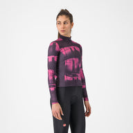 Castelli Blur Thermal Jersey – dark night shade/violet pink