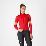 Castelli Corso Thermal Jersey – rich red/hibiscus/vivid orange
