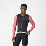 Castelli Corretto LS Jersey – black/rosa giro/silver moon