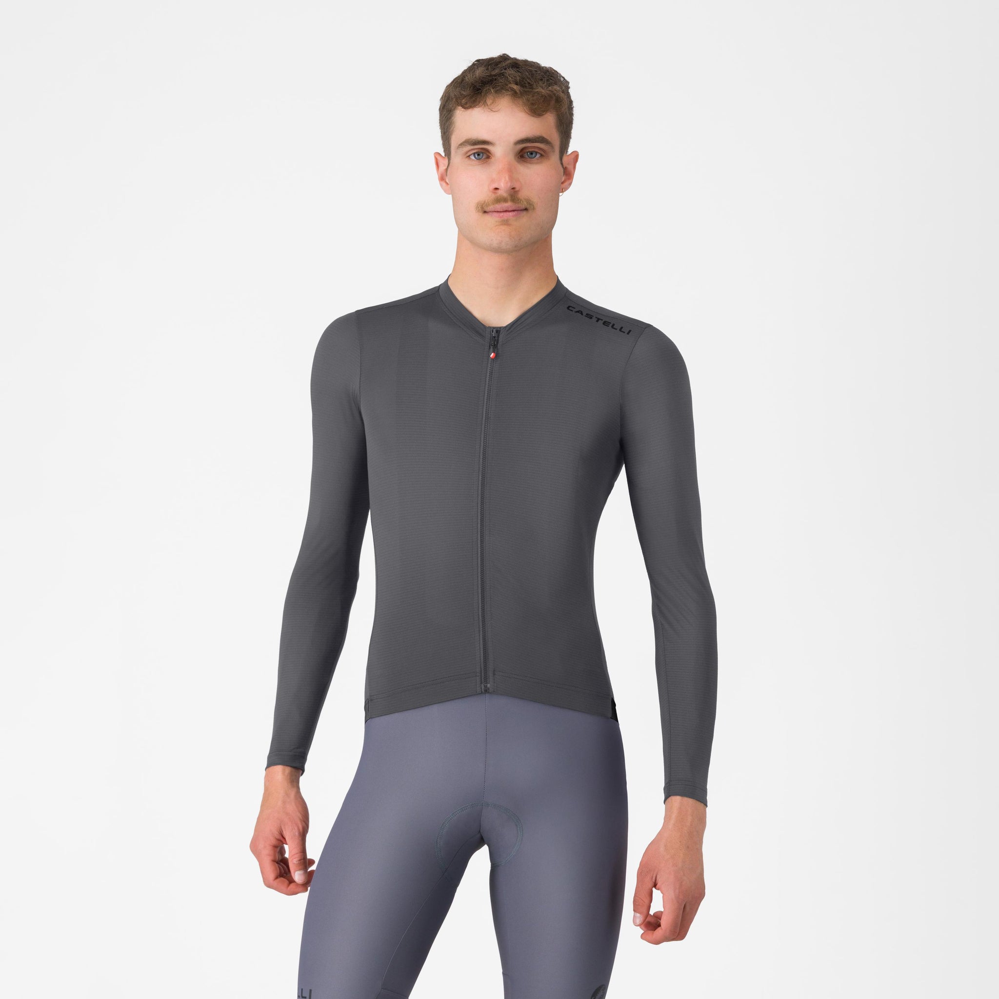 Castelli Espresso 2 LS Jersey – smoky gray