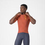 Castelli Drittone Logo Jersey – paprika/mango mojito