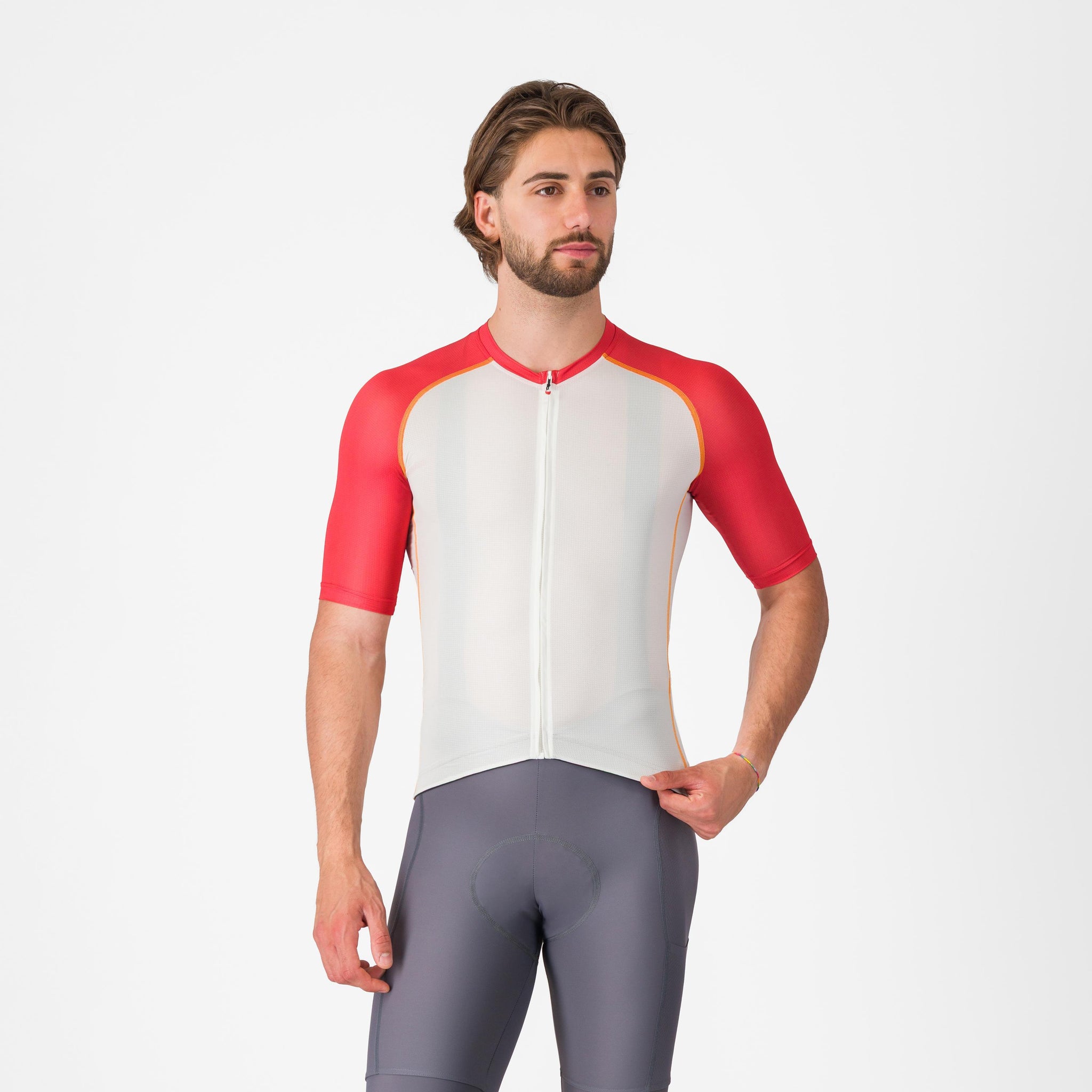 Castelli Unlimited Endurance 3 Jersey – ivory/rich red/vivid orange